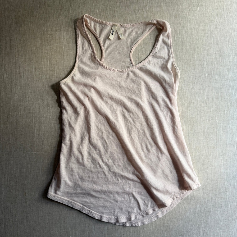 Pact Organic Cotton Racerback Slub Tank Top Pink Small